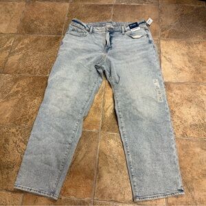Old Navy Light Wash OG loose Straight High Rise Jeans